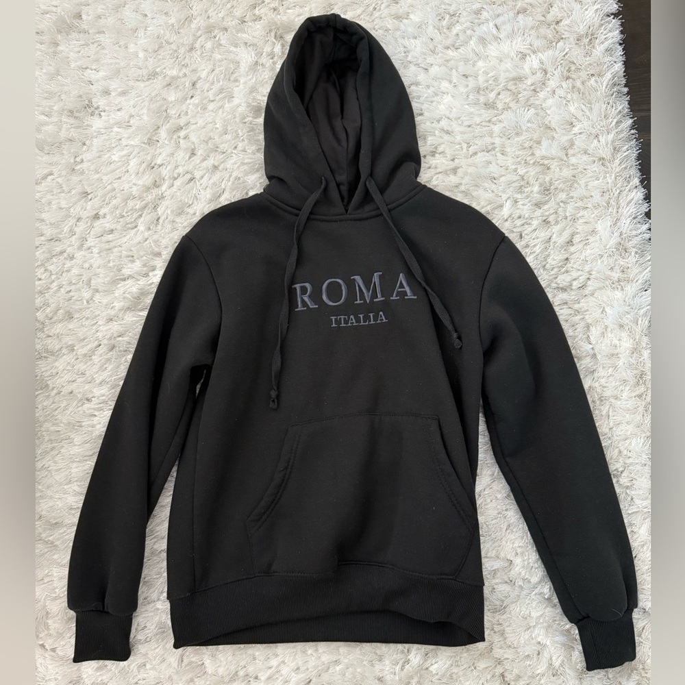 Roma Italia Black Hoodie